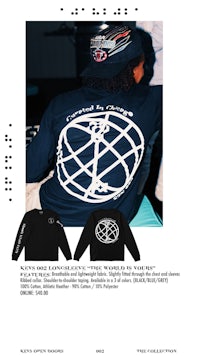 a long - sleeve t - shirt with a globe on it
