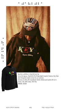 a photo of a woman wearing a hat and a sweatshirt